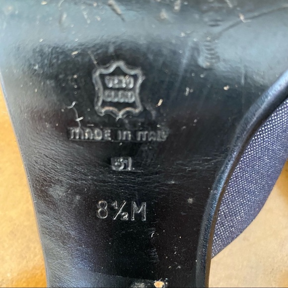 Via Spiga Made in Italy Mules Slip On Y2K Leather Heels - Picture 6 of 6